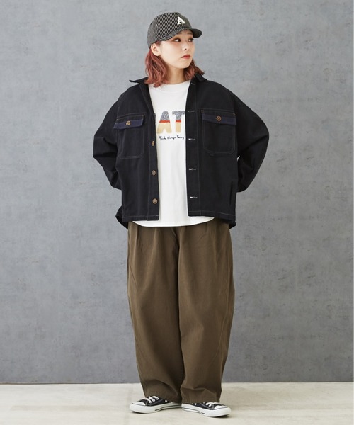 「CUBE SUGAR」 イージーパンツ M ブラウン レディース_画像8