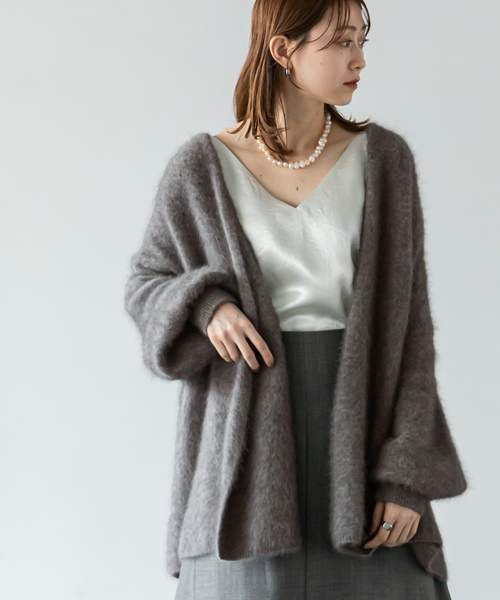 定価3.8万円noble ノーブルファーニットカーディガン　ネイビー NOBLE（ノーブル） ニットカーディガン - ネイビー レディース