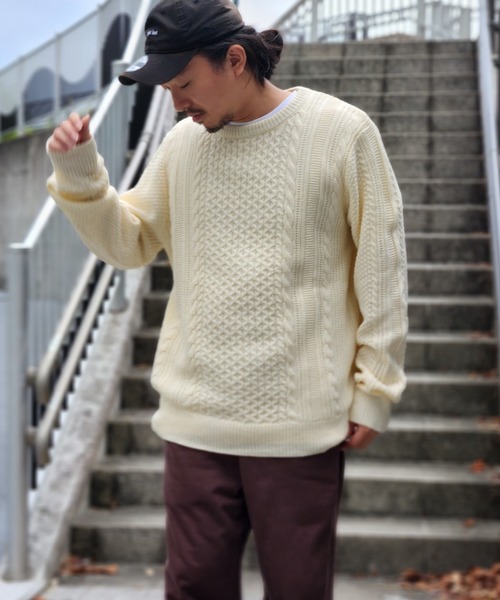NO NEED（ノーニード） セーター ニット IKアランケーブルリサイクル