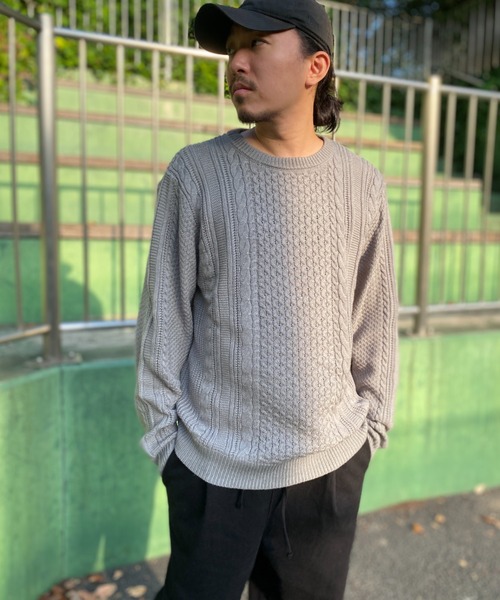 NO NEED（ノーニード） セーター ニット アランケーブルリサイクル