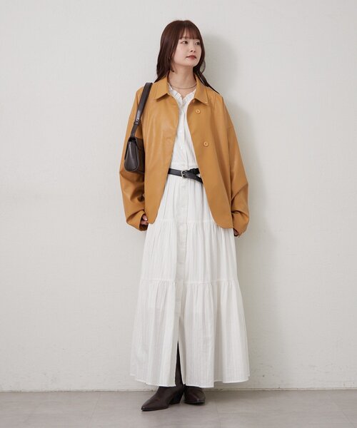 mystic（ミスティック） ブルゾン アウター レザーシャツジャケット