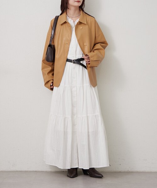 mystic（ミスティック） ブルゾン アウター レザーシャツジャケット