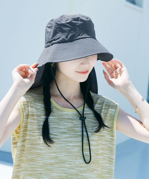 「SMELLY」 ハット - チャコールグレー レディース_画像4