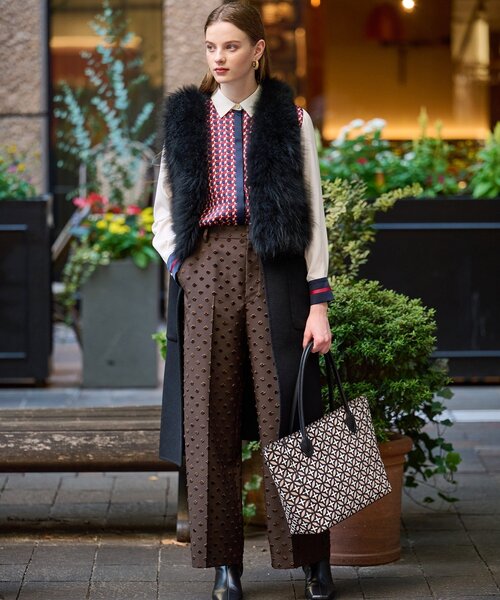 「DRESSTERIOR」 スラックス 36 モスグリーン レディース_画像3