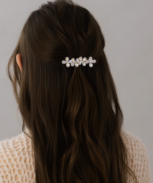 ヘアクリップ 「LA MUE」フラワービジューヘアクリップ : ZOZOTOWN