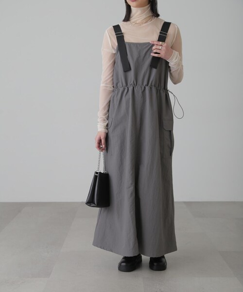 「FREE'S MART」 サロペットスカート MEDIUM カーキ レディース_画像8