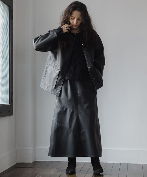 「ESCAR」 ブルゾン FREE ブラウン レディース_画像7