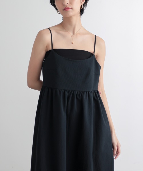 「for/c」 キャミソールワンピース M ネイビー レディース_画像9