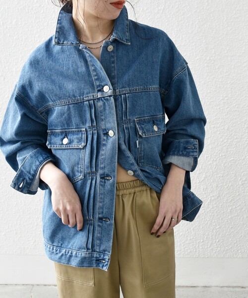 SHIPS any 「SHIPS any」 デニムジャケット ONE SIZE ネイビー
