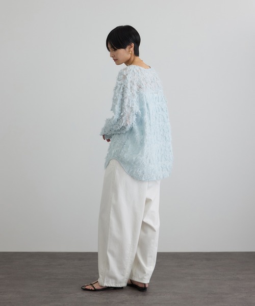 ワイドパンツ カーゴパンツ 「WEB限定」ブロークンツイルミリタリータックカーゴパンツ レディースの画像