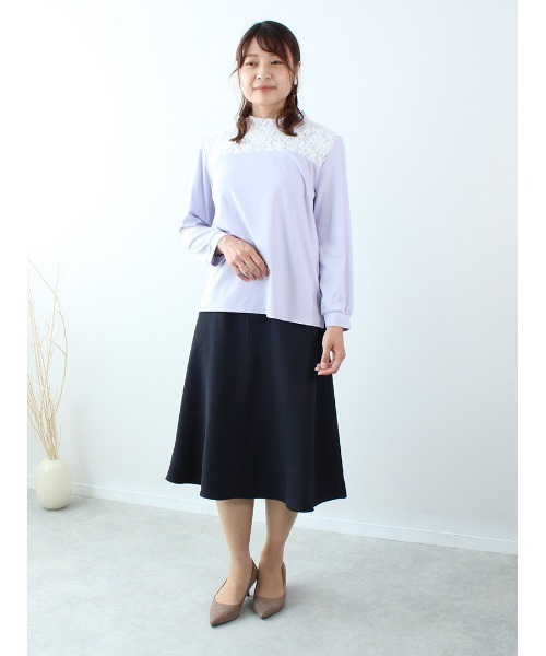 「fleur by mint breeze」 長袖カットソー L ネイビー レディース_画像3