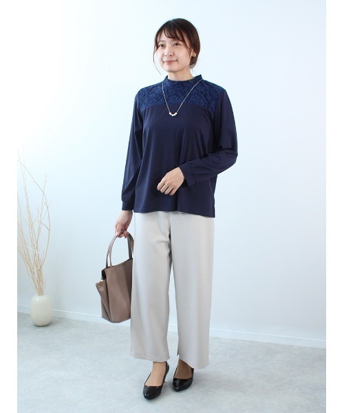 「fleur by mint breeze」 長袖カットソー L ネイビー レディース_画像9