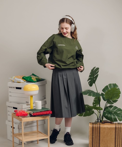 [MUHET] трикотажный джемпер с длинным рукавом MEDIUM светло-серый женский 