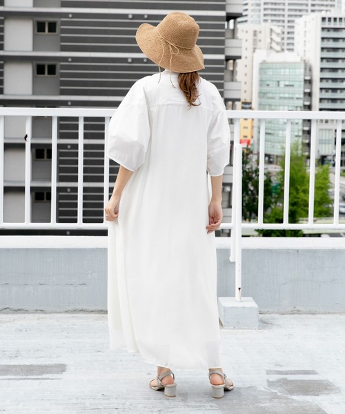 「KBF」 半袖ワンピース ONE ネイビー レディース_画像8