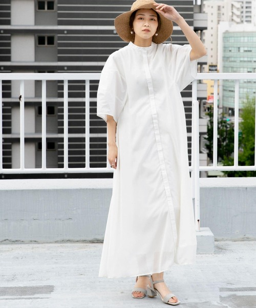 「KBF」 半袖ワンピース ONE ネイビー レディース_画像9