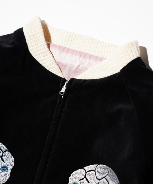 スカジャン THRIFTY LOOK スリフティルック / SNAKE＆SKULL SOUVENIR JCKET メンズ レディースの画像
