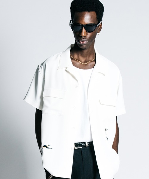 CRIMIE（クライミー） シャツ TAILORED SWALLOW EMBROIDERY S/S SHIRT