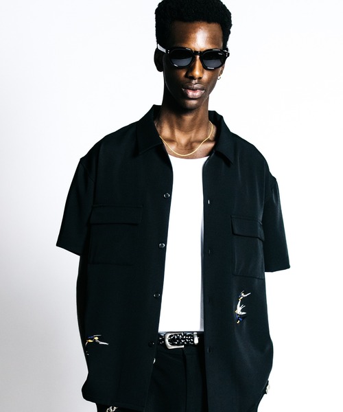 CRIMIE（クライミー） シャツ TAILORED SWALLOW EMBROIDERY S/S SHIRT