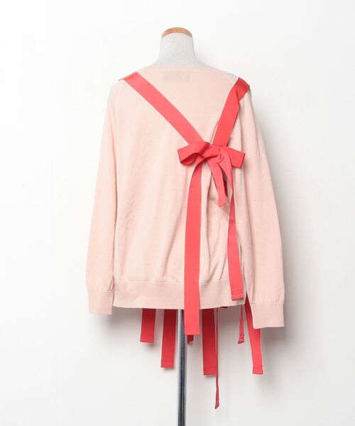 「Simone Rocha」 リボン長袖ニット M ピンク レディース_画像2