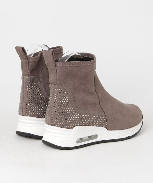 「coca(ANDEX shoes product)」 ハイカットスニーカー 24.5cm グレー レディース_画像2