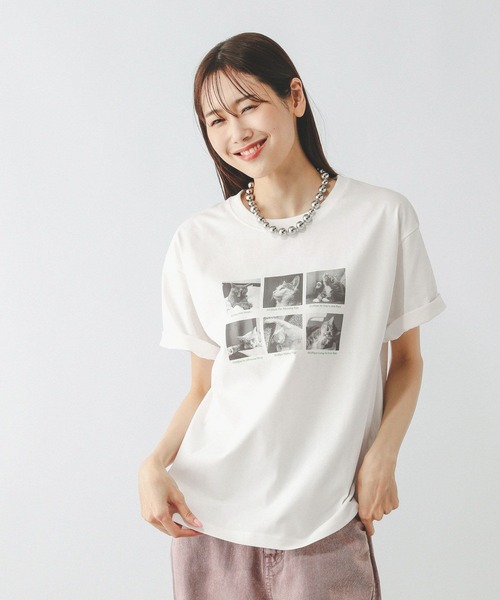 GLOBAL WORK（グローバルワーク） 半袖Tシャツ LARGE ホワイト 