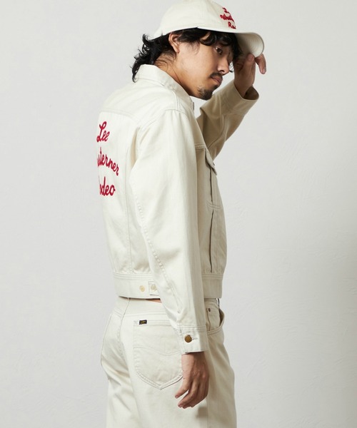 USA製 Lee ウエスタンジャケット ネイティブ柄 短丈 90s ホワイト Lee（リー） デニムジャケット gジャン EMBROIDERY 101JKACKET/刺繍