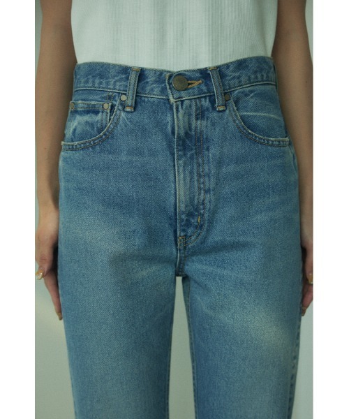 「BLACK BY MOUSSY」 デニムパンツ 24inch ライトブルー レディース_画像2