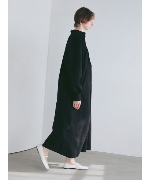 ワンピース リネンコットンピンタックドレスの画像