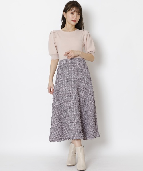 「WILLSELECTION」 半袖ワンピース MEDIUM ブラック系その他5 レディース_画像7