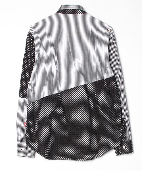 「PUNK DRUNKERS」 チェック柄長袖シャツ - ブラック メンズ_画像2