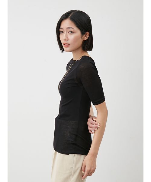 「Mila Owen」 ニットカーディガン 0 レッド レディース_画像4