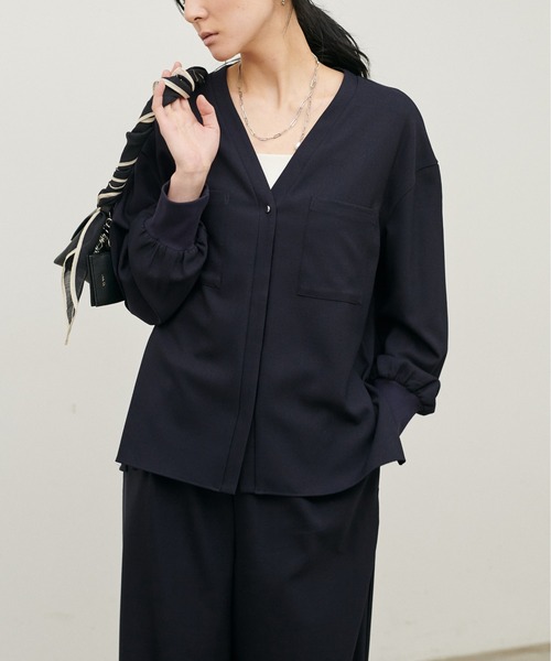 LARUTA（ラルータ） ブラウス シャツ 「LARUTA」ストレッチVネック