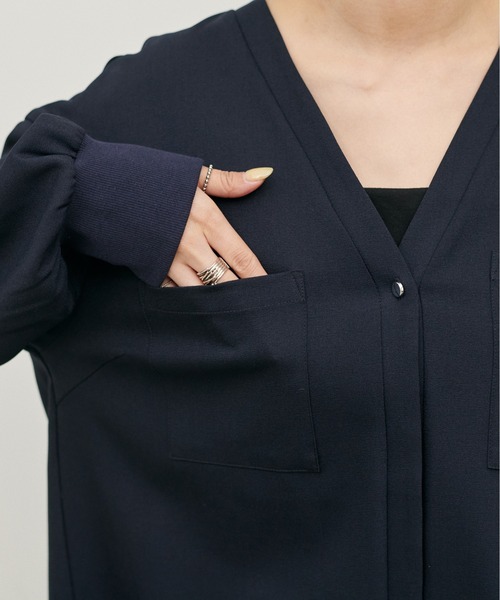 LARUTA（ラルータ） ブラウス シャツ 「LARUTA」ストレッチVネック
