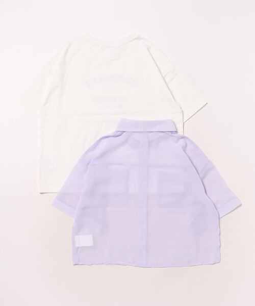 「pom ponette junior」 「KIDS」半袖シャツ LL ホワイト キッズ_画像2