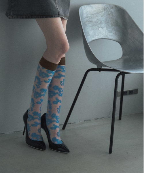 FAKUI 靴下 3COLOR FLOWER SEE-THROUGH SOCKS / 3カラー花柄シースルー