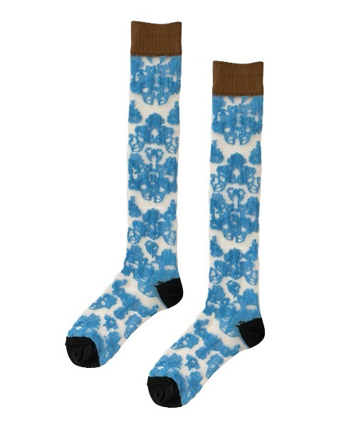 FAKUI 靴下 3COLOR FLOWER SEE-THROUGH SOCKS / 3カラー花柄シースルー