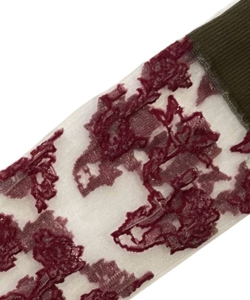 FAKUI 靴下 3COLOR FLOWER SEE-THROUGH SOCKS / 3カラー花柄シースルー