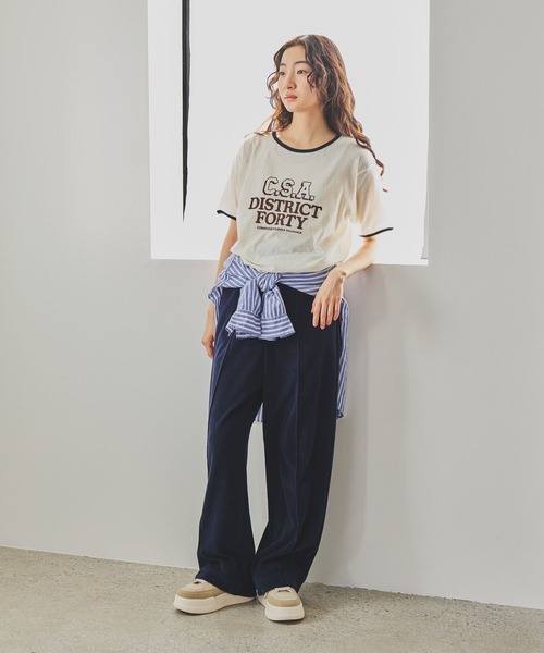 niko and…（ニコアンド） tシャツ 半袖 アソートスラブリンガーTシャツ