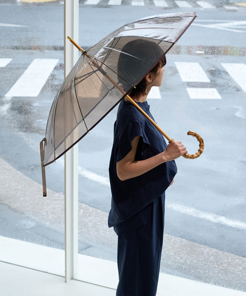 トラディショナルウェザーウェア BAMBOO CLEAR UMBRELLA 黒 Traditional Weatherwear（トラディショナル ウェザーウェア） 傘