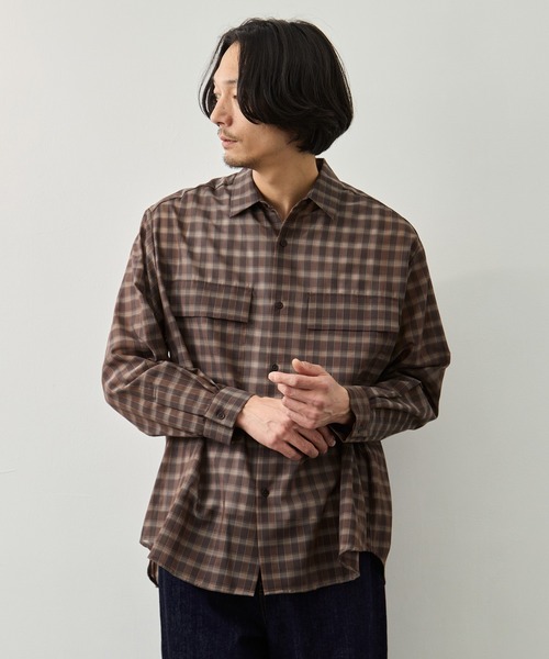 CITY TOKYO シャツ 「CITY TOKYO」シアーグラフチェックシャツ メンズ