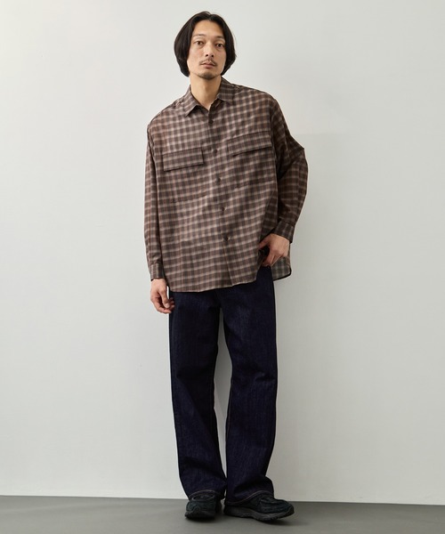CITY TOKYO シャツ 「CITY TOKYO」シアーグラフチェックシャツ メンズ