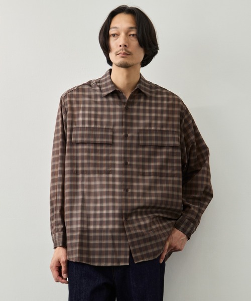 CITY TOKYO シャツ 「CITY TOKYO」シアーグラフチェックシャツ メンズ
