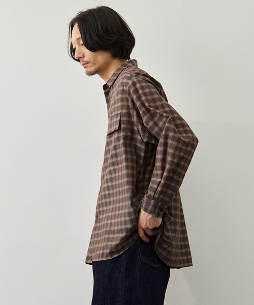 CITY TOKYO シャツ 「CITY TOKYO」シアーグラフチェックシャツ メンズ