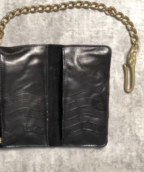 長財布 財布 ヴィンテージライク レザーロングトラッカーウォレット メンズの画像