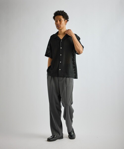 パンツ George Herringbone Stripe Two Tuck Pant メンズの画像