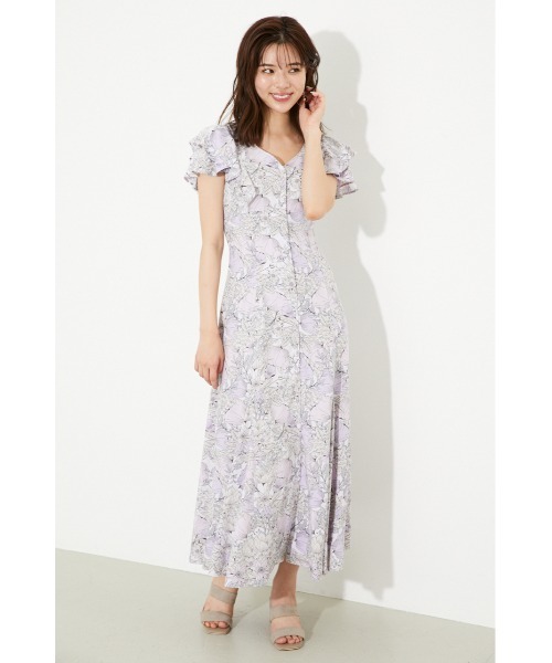 「rienda」 半袖ワンピース MEDIUM ブラック レディース_画像2