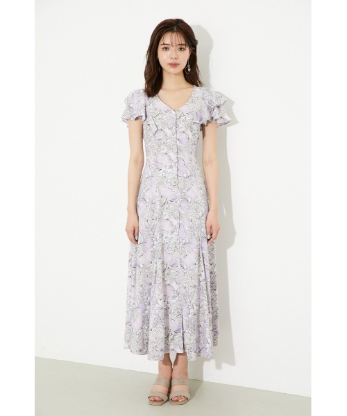 「rienda」 半袖ワンピース MEDIUM ブラック レディース_画像3