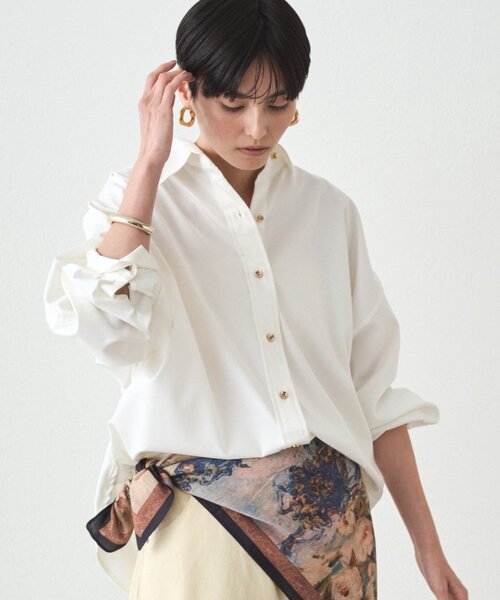「LOUNGEDRESS」 長袖シャツ FREE ネイビー レディース_画像5