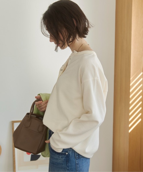 「ANGIE」 長袖カットソー FREE 杢グレー レディース_画像6