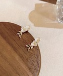 ピアス ピアス 花 ラインストーン 可愛い イ...の詳細画像3